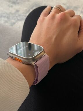 Apple Watch Alpine Loop Band in Mauve / Lilac / Light Purple. For cases 44-49mm